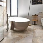 Płytki Florim REVES DE REX Noisette 120X120 w toalecie
